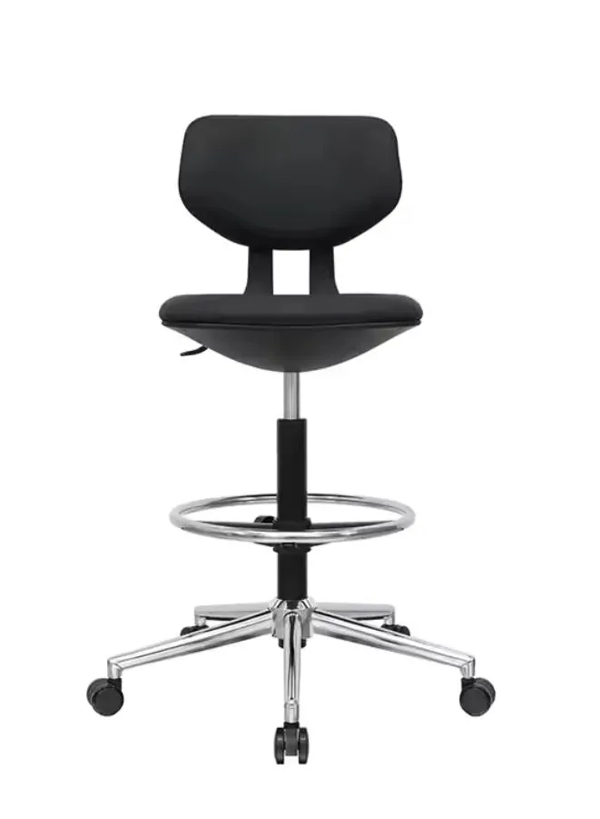 Stylish Black Revolving Barstool with Shaped Cotton Finish and Durable Design