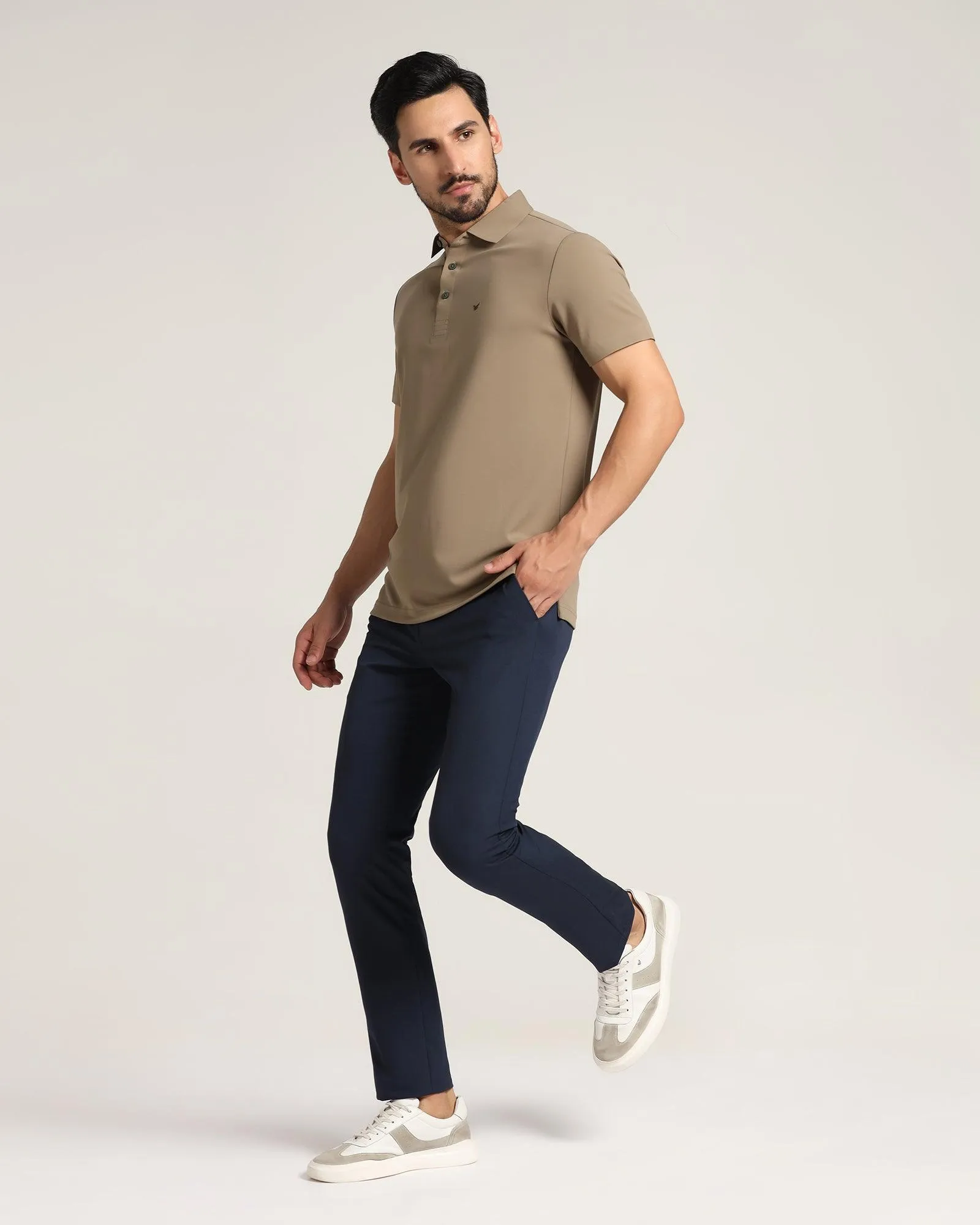 TechPro Polo Brown Solid T-Shirt - Alan