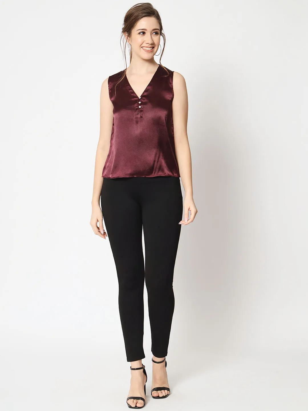 V-Neck Sleeveless Top