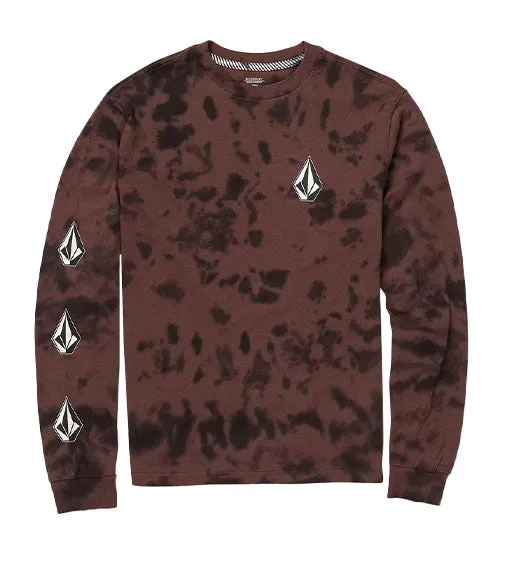 Volcom Kids’ Youth Iconic Stone Long Sleeve Mahogany