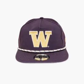 Washington Huskies Primary Logo Nylon Purple "Golfer" Snapback