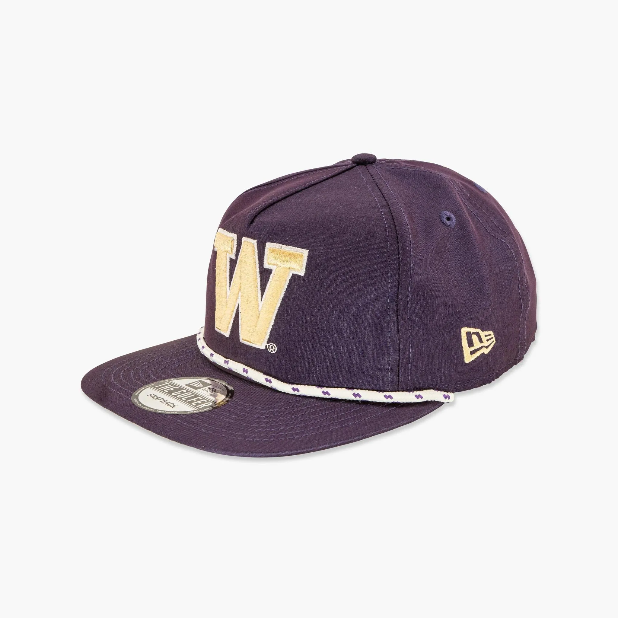 Washington Huskies Primary Logo Nylon Purple "Golfer" Snapback