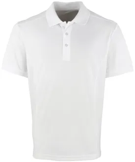 White - Coolchecker® piqué polo