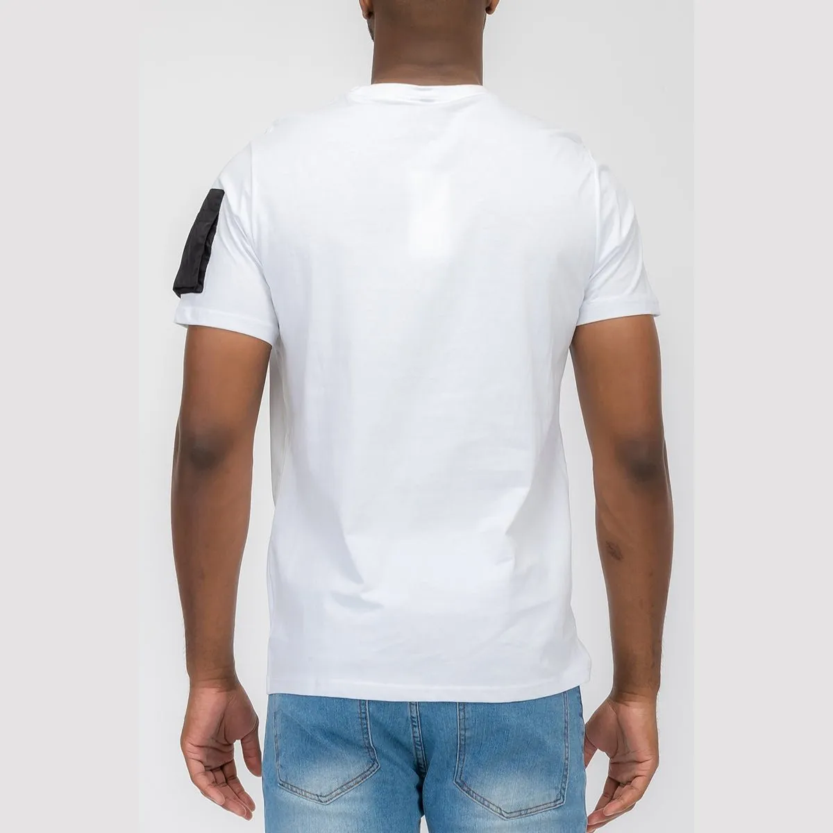 White Sleeve Pouch Tee