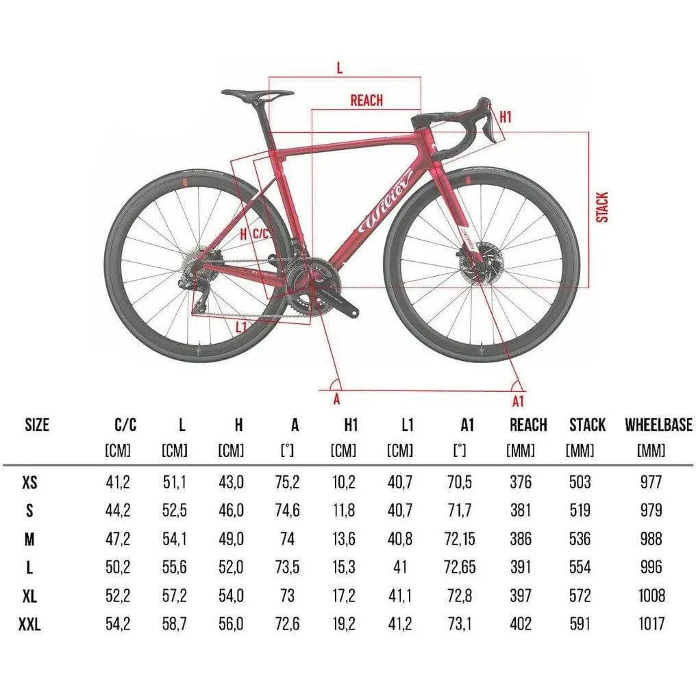 Wilier 0 SLR Force Axs Disc   SHIMANO RS170 wheels - Black Matt