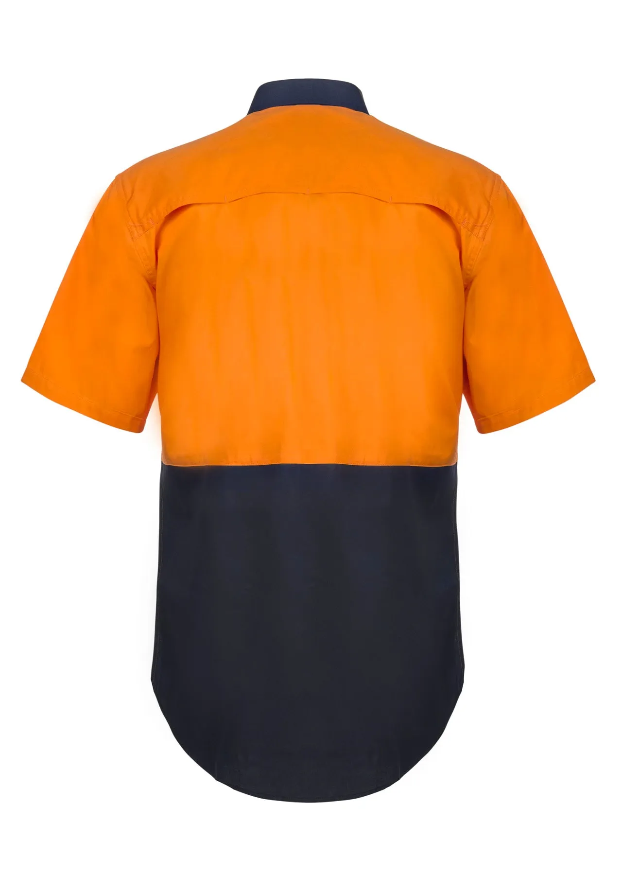 WS4248 LIGHTWEIGHT HI VIS SHORT SLEEVE VENTED COTTON DRILL SHIRT