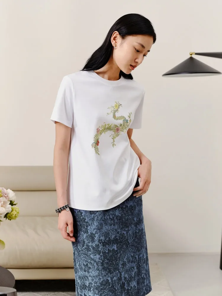 YAYING Cotton Print T-Shirt