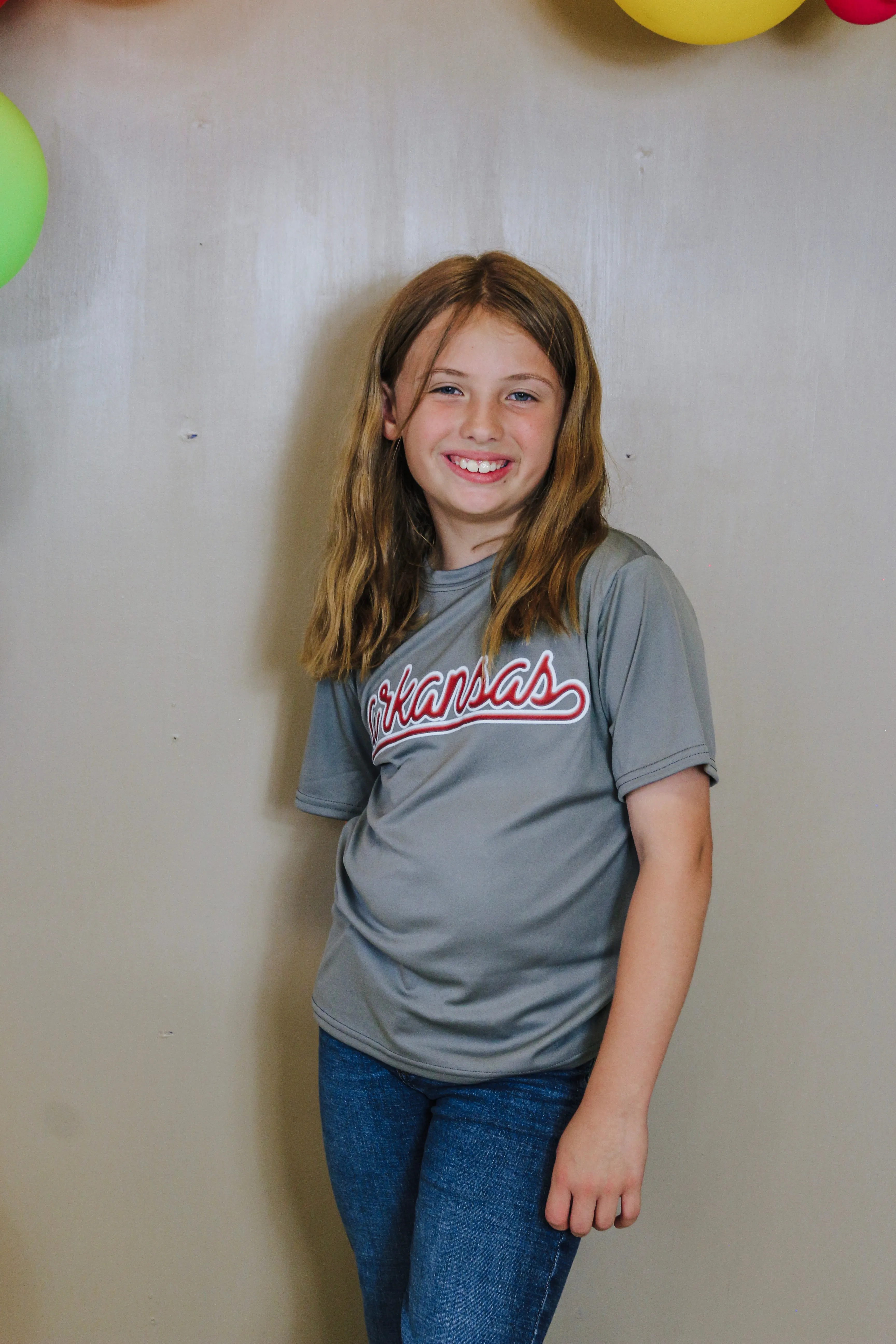 Youth Arkansas Iron Grey Tee