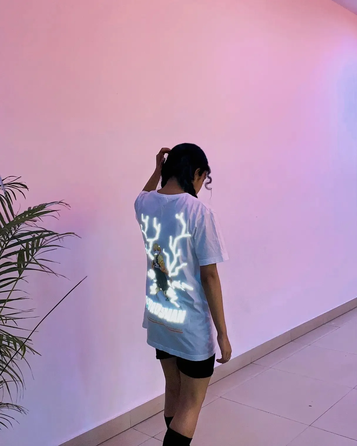 Zenitsu Reflective White Tee